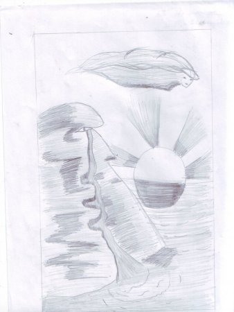 Иллюстрация к стихотворению Утес Лермонтова для 6 класса