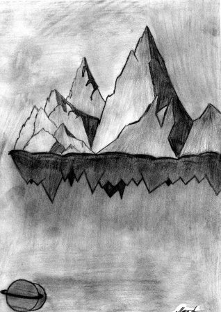 Скалы карандашом