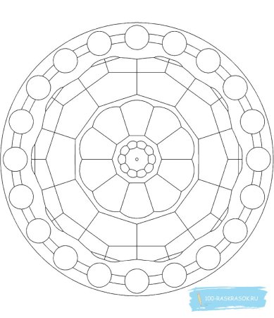 Тарелка с геометрическим рисунком для раскрашивания