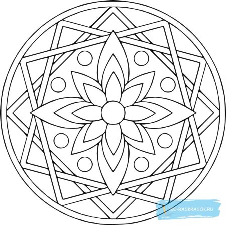 Мандала контур