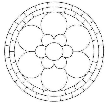 Орнамент в круге легкий