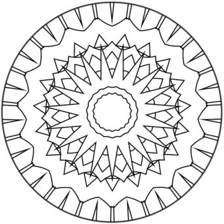 Шаблон мандалы для детей
