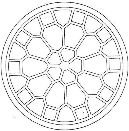 Тарелка с геометрическим рисунком для раскрашивания