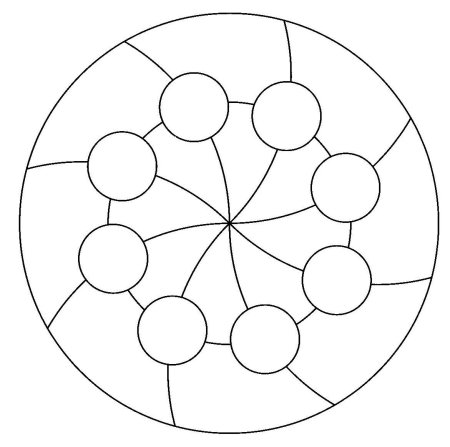 Круг раскраска