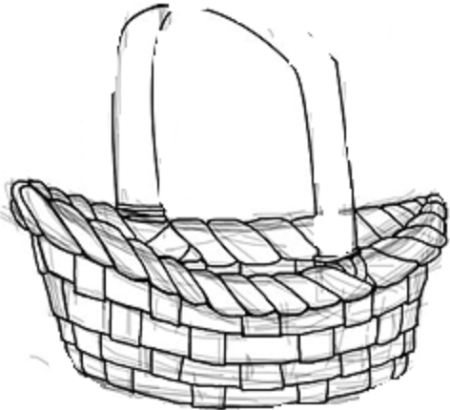 Плетеная корзина рисунок