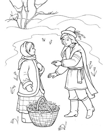 Корзинка раскраска для детей