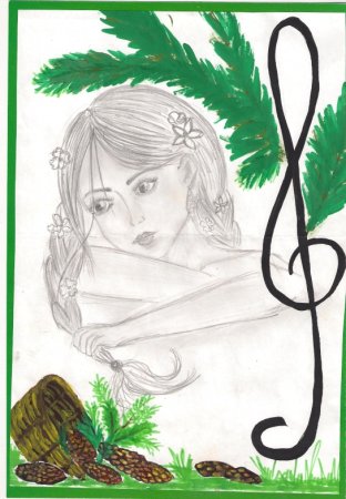 Корзина с пасхальными яйцами для срисовки