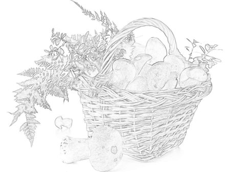 Паустовский корзина с еловыми шишками