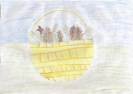 Нарисовать корзинку с ягодами