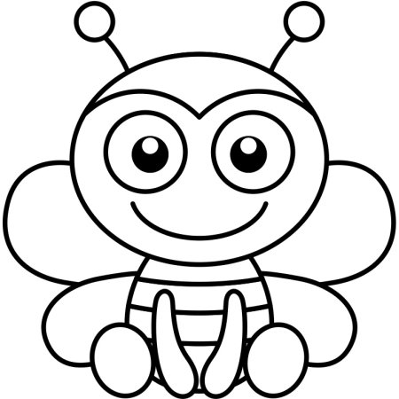 Раскраска пчёлка для детей