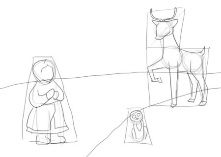 Олень серебряное копытце рисунок