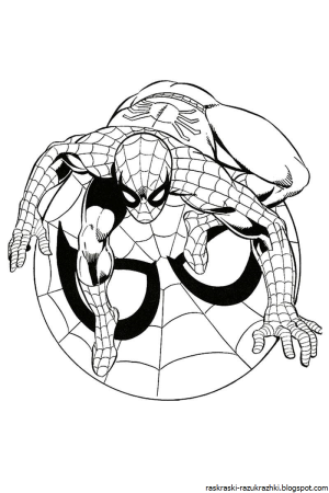 Raskraska для детей Spider man