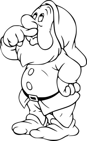 Гномик раскраска