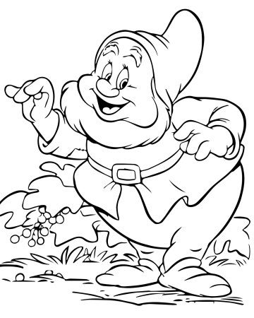 Гном раскраска