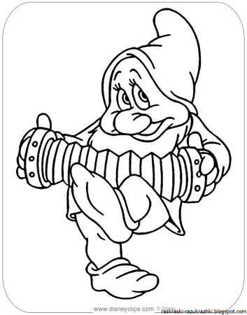 Гном раскраска для детей