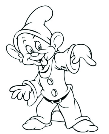 Гном раскраска для детей