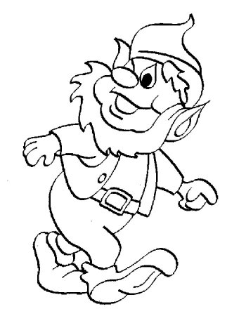 Гномы из Белоснежки раскраска