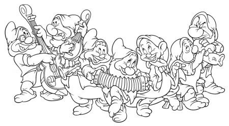 Гном Ворчун из Белоснежки раскраска