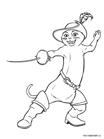 Рисование кота в сапогах