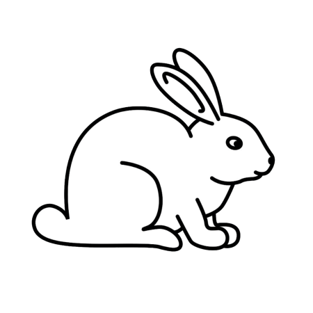 Раскраска зайчик
