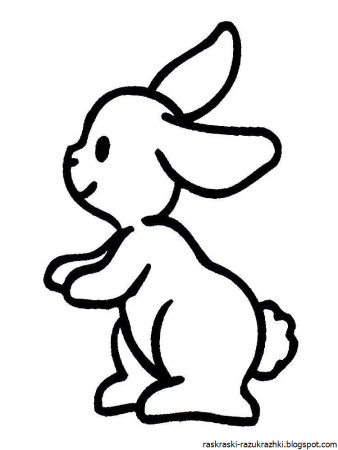 Раскраска зайчик