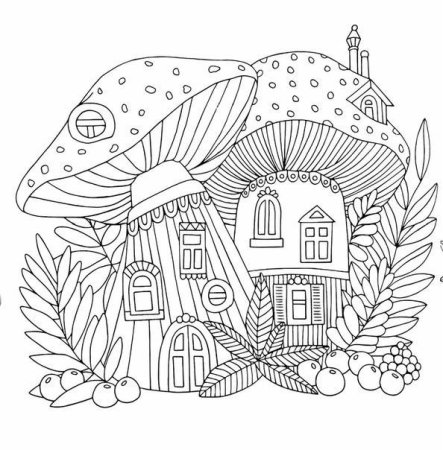 Раскраски антистресс домики