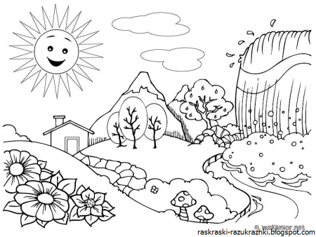 Раскраска природа для детей