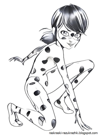 Разукрашку леди баг