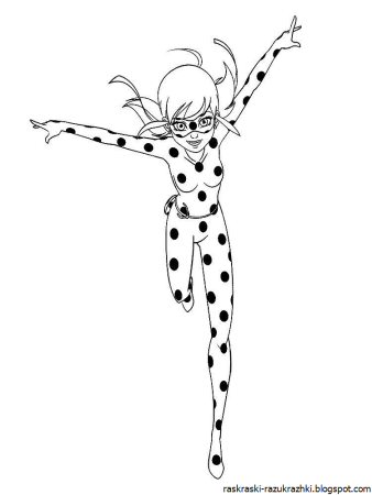 Разукрашку леди баг