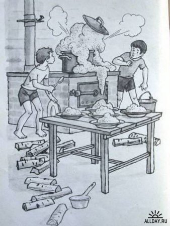 Мишкина каша Носов рисунок