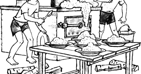 Носов Мишкина каша раскраска