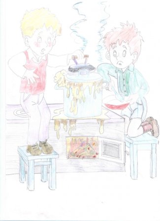 Мишкина каша Носов рисунок