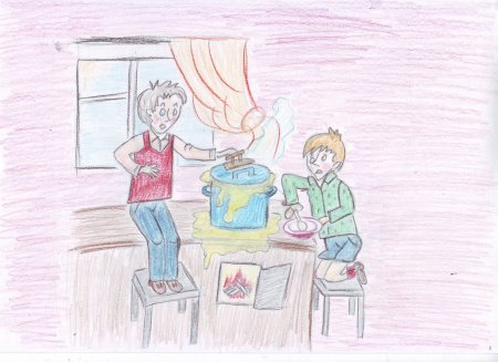 Раскраска по произведениям н.н.Носова Мишкина каша