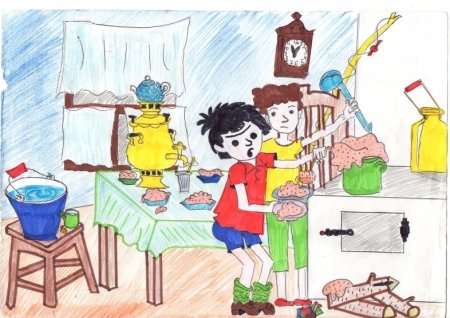 Носов Мишкина каша раскраска