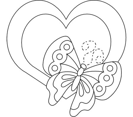 Открытка сердечко раскраска