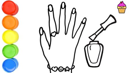 Раскраска маникюр для девочек