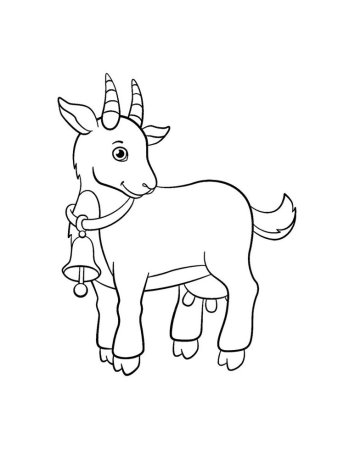 Коза раскраска
