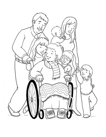 Картинки для раскрашивания моя семья
