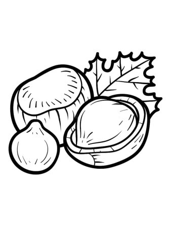 Орешки раскраска