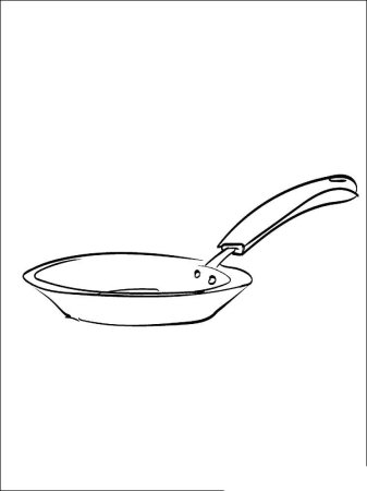 Сковородка раскраска для детей
