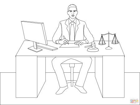 Юрист раскраска для детей
