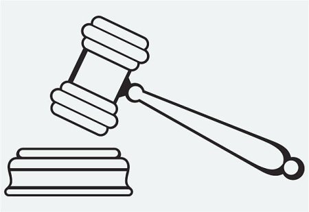 Молоток судьи контур