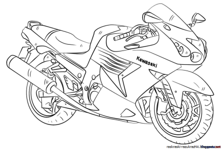 Раскраска мотоцикла Honda CBR 600