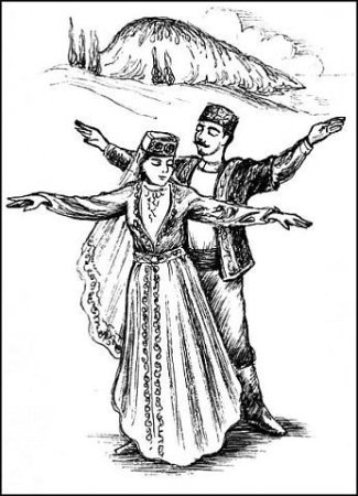 Национальный костюм армян раскраска