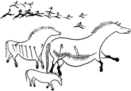 Наскальные рисунки раскраска