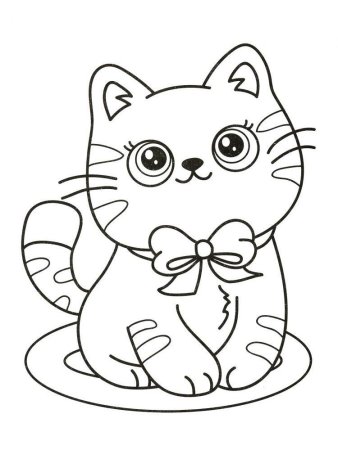 Кошки. Раскраска