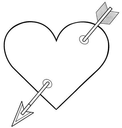 Раскраска сердечко