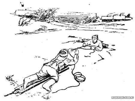 Раскраска. Маша и медведь