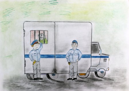 Полиция рисунок карандашом