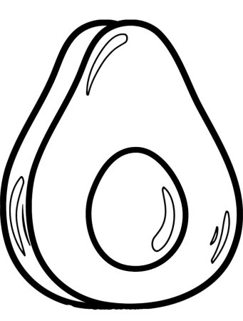 Раскраска авокадо